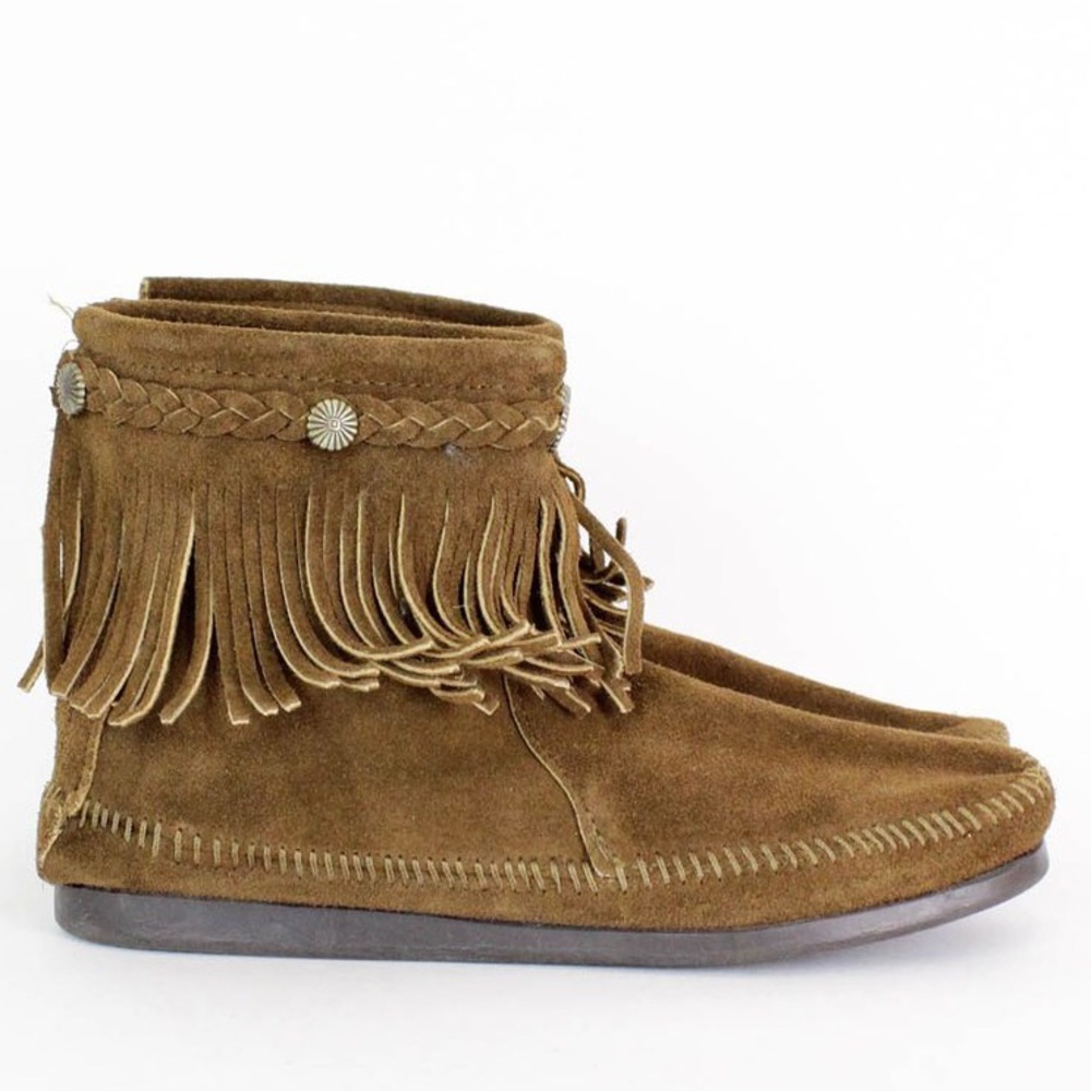 Minnetonka Fringe Moccasin Booties